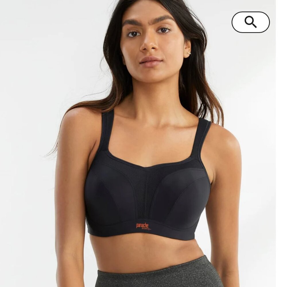 Panache High Impact Black Underwire Sports Bra - 30E